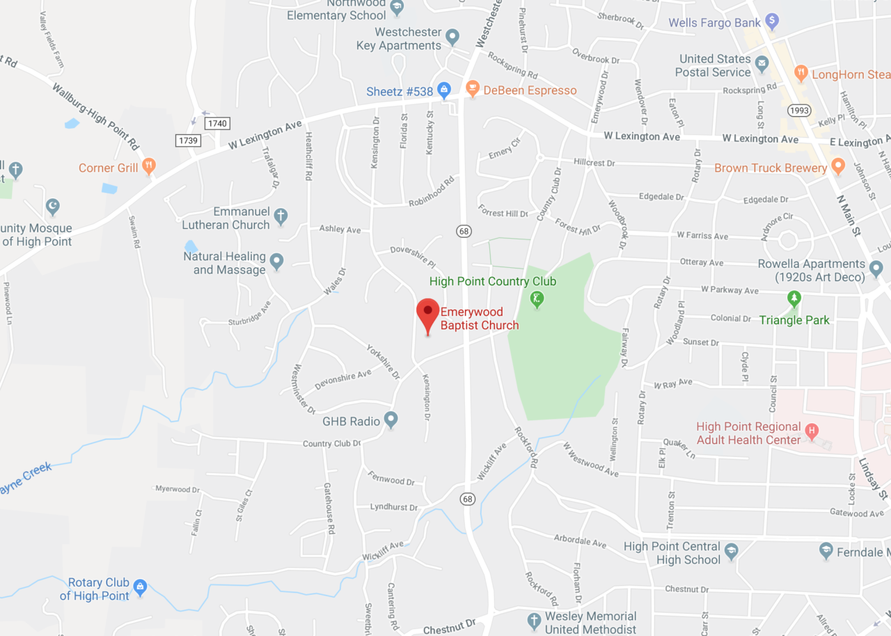 Contact Emerywood Baptist Church High Point, NC